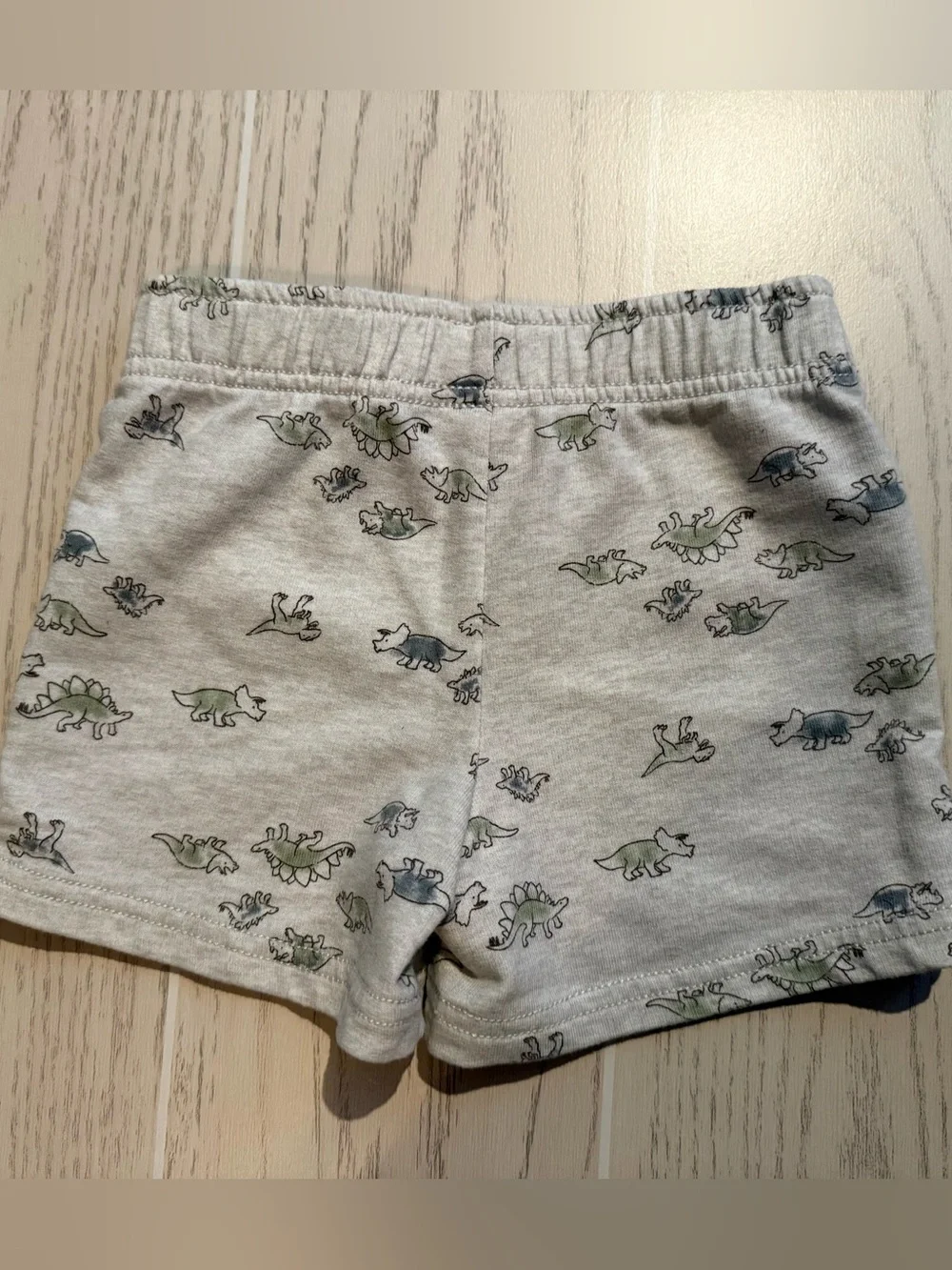 Carter’s Boys 2T Dinosaur Hoodie Shorts 2 Piece Outfit Set Gray Green